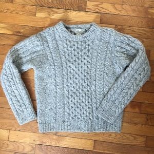 L. L. Bean Wool Fisherman's sweater S